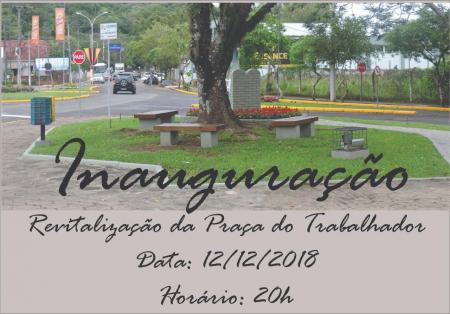 Revitalização da Praça do Trabalhador será inaugurada hoje em Igrejinha Revitalização da Praça do Trabalhador será inaugurada hoje em Igrejinha