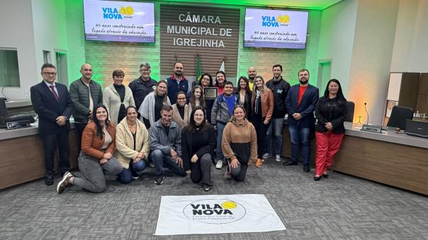 Câmara de Vereadores homenageia a EMEF Vila Nova pelos 40 anos